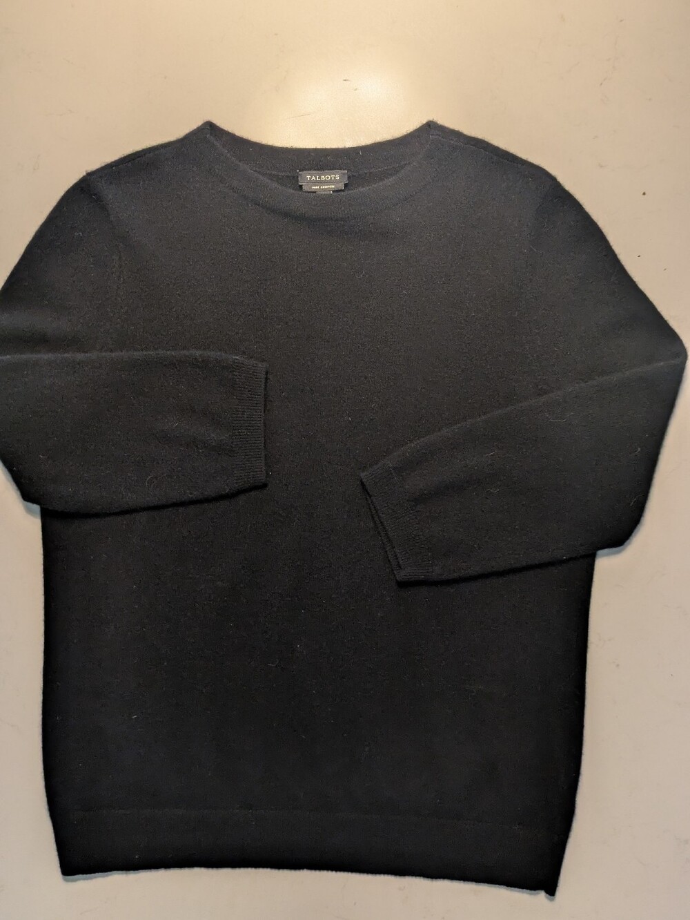 Talbots Pure Cashmere Crewneck 3/4 Sleeve Sweater.